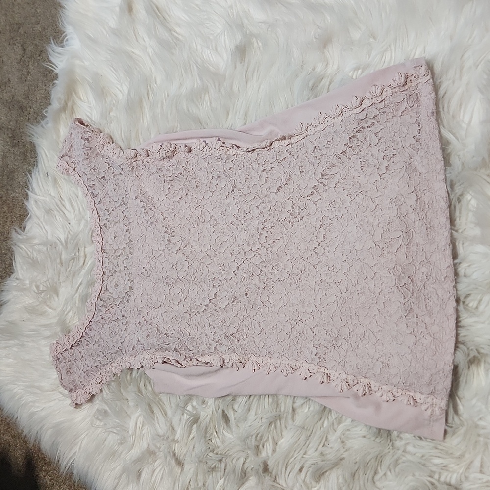 Express pink lace top -small